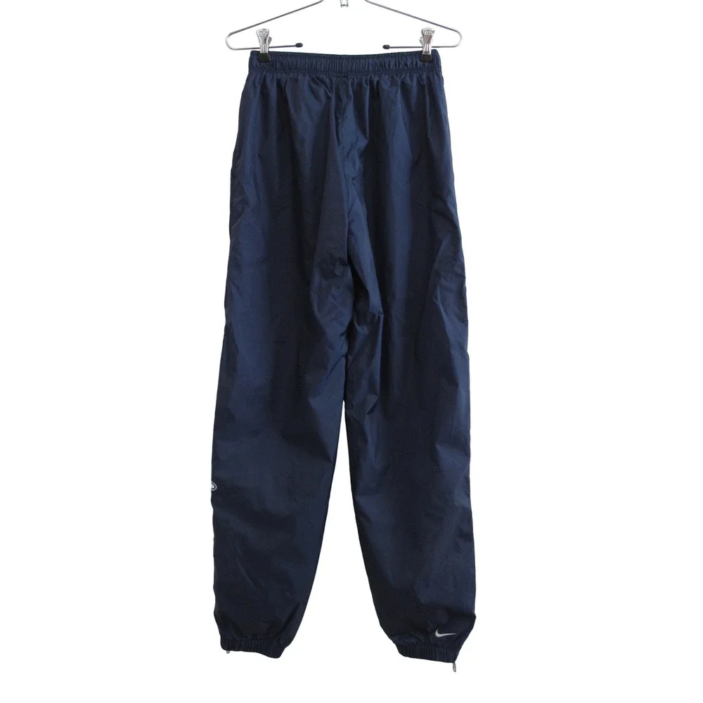 Vintage Nike Track Pants Women's Small Nylon‎ Lined Navy Zip Ankles Joggers